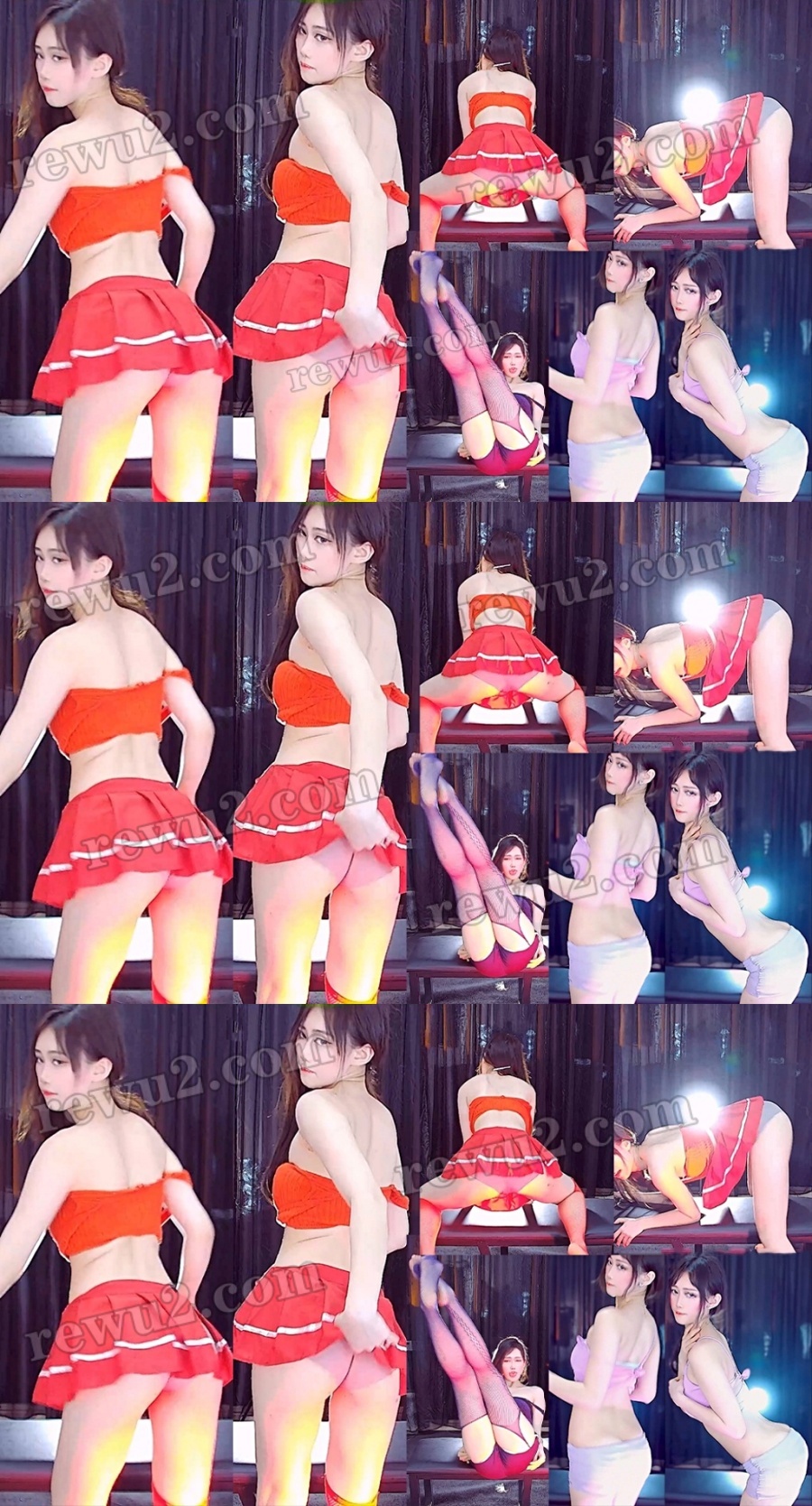 网易CC 灰灰娜 大c度定制舞蹈 高颜值高挑美钕 超短裙哒哒哒！(3V7分)-素材视频下载