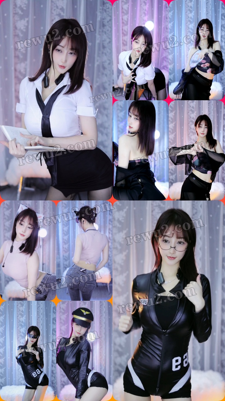 【抖音主播】蕾lay直播跳舞 无水印（10v/1.95g）-跳舞视频自备纸巾