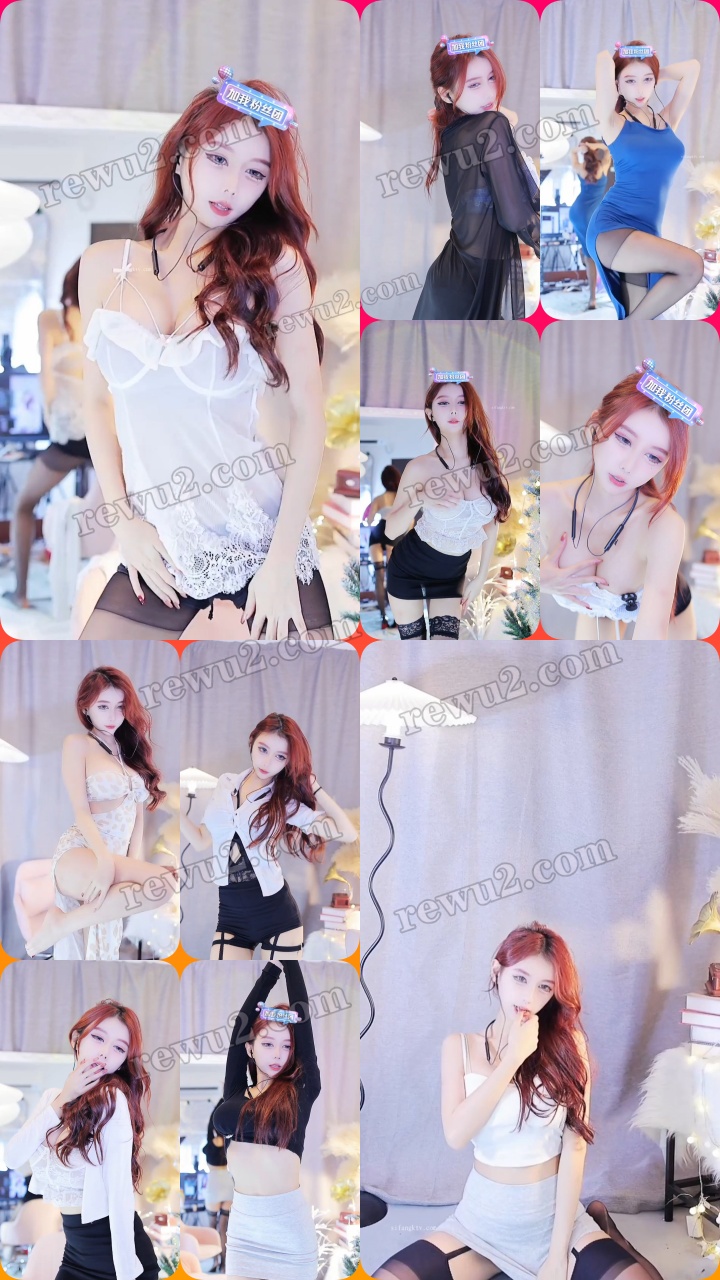 【抖音主播】 万0擦边直播烧舞录屏（14v/1.04g）-素材视频下载