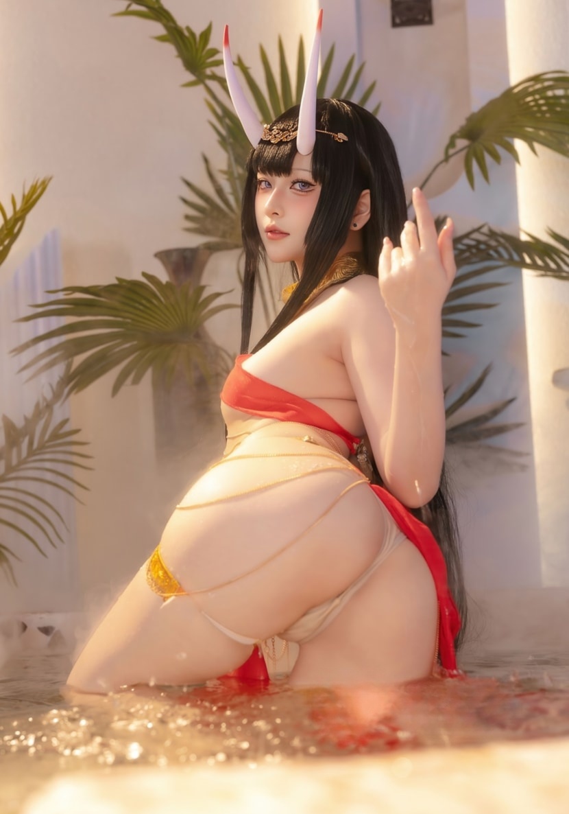 屿鱼 碧蓝航线 能代 赤纱浴影微博图片