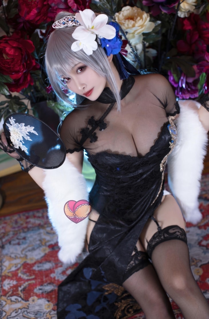 洛璃LoLiSAMA 碧蓝航线 路易九世旗袍cos作品欣赏