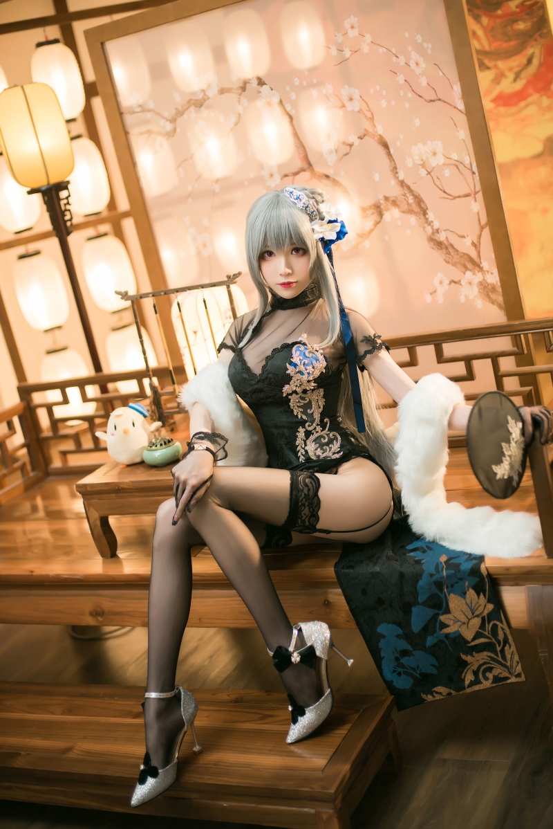 Tomoyo酱 碧蓝 路易九世旗袍 20p Tomoyo酱 碧蓝 路易九世旗袍 20p