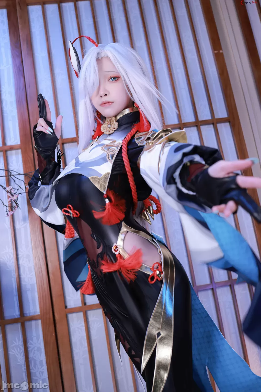 水淼aqua cosplay Shenhe Genshin Impact 水淼aqua cosplay Shenhe Genshin Impact
