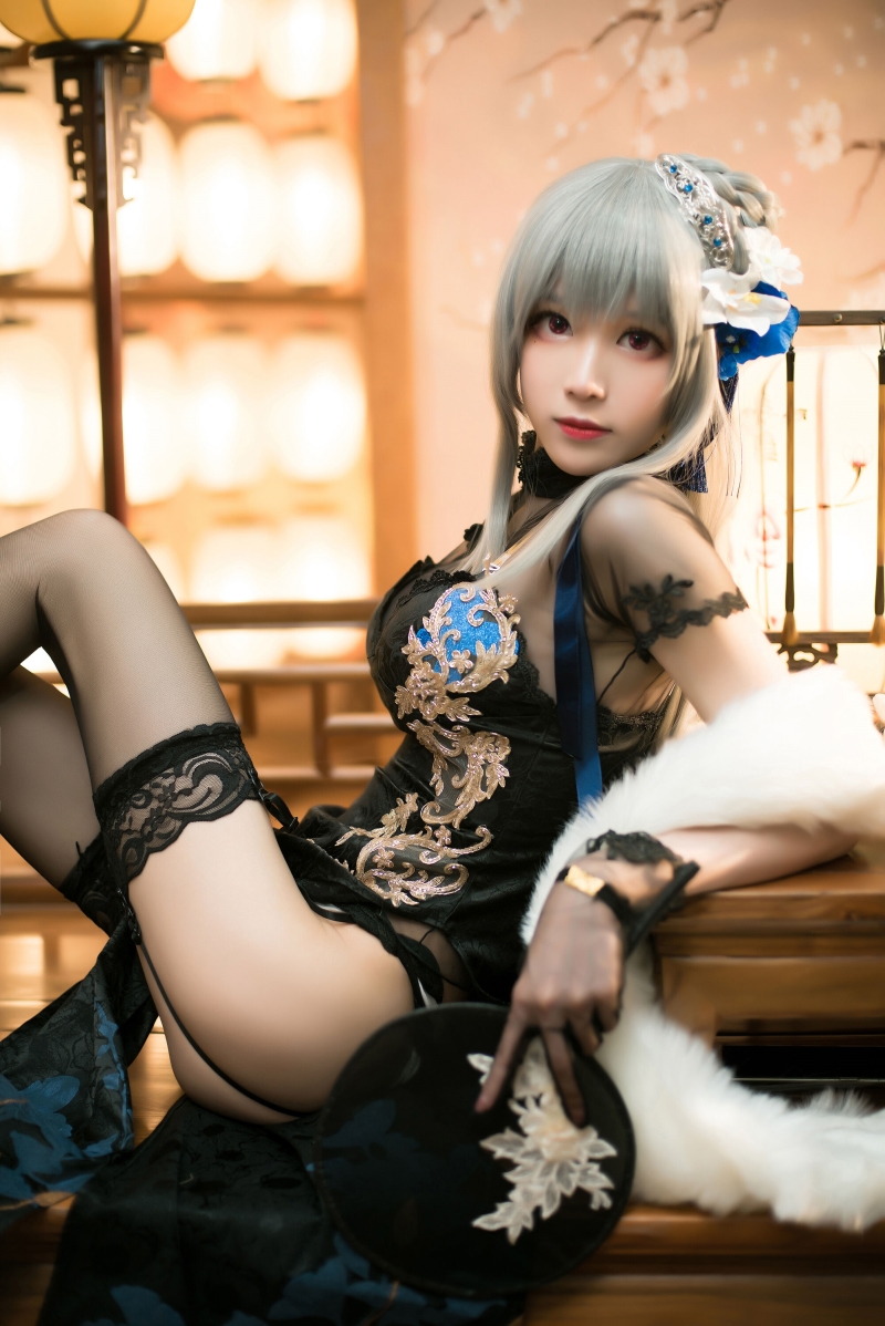 Tomoyo酱 碧蓝 路易九世旗袍 20p Tomoyo酱 碧蓝 路易九世旗袍 20p